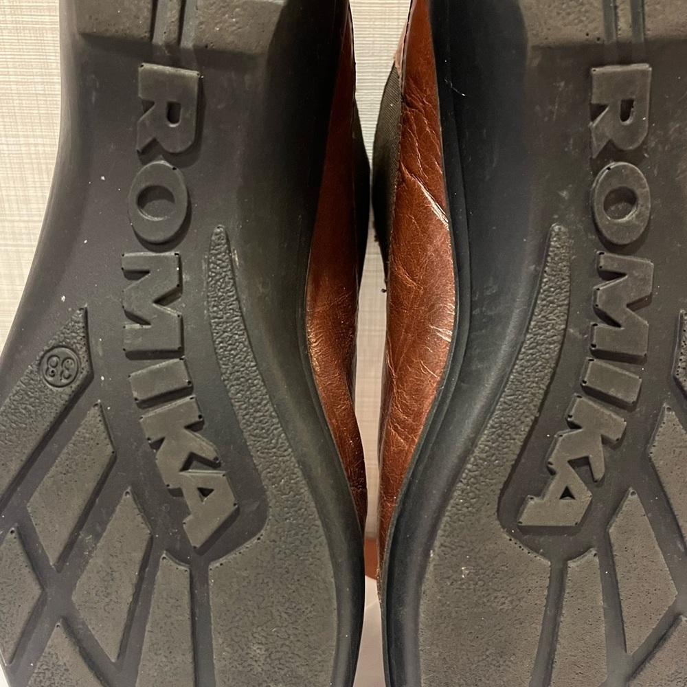 Romika Brown Leather Booties - Picture 7 of 10